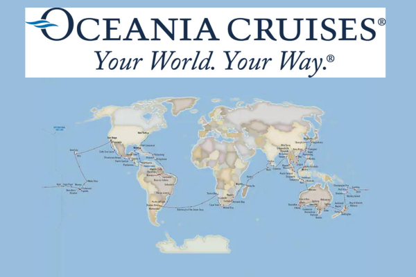 Longest Cruises In 2024 And 2025   Oceania World Cruise Map 600x400 