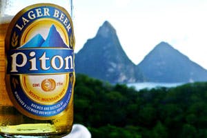 st. lucia piton beer caribbean drinks