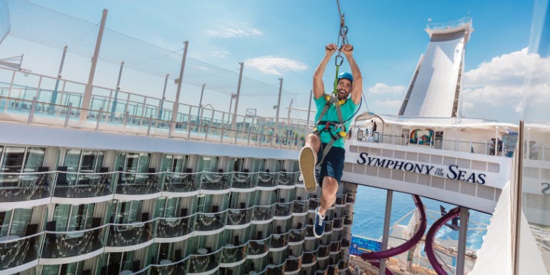 zip line boardwalk balconies royal caribbean symphony of the seas