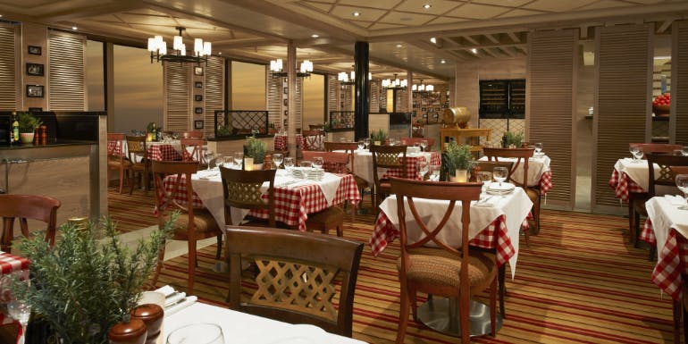carnival sunshine cucina del capitano italian dining lunch