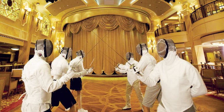 cunard fencing cruise ship workout