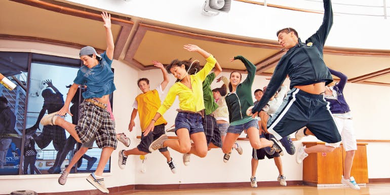teenager teens dance class princess cruises