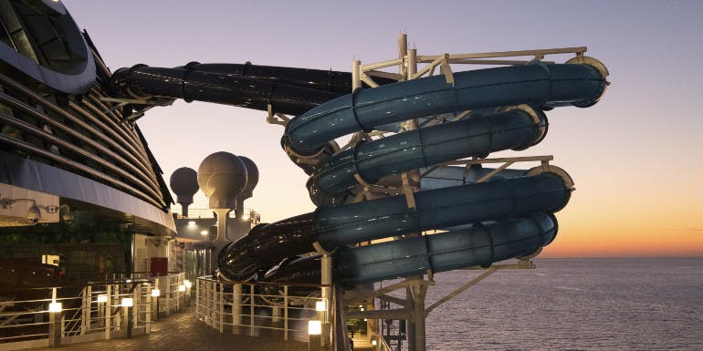 msc seaside cruise water park slide