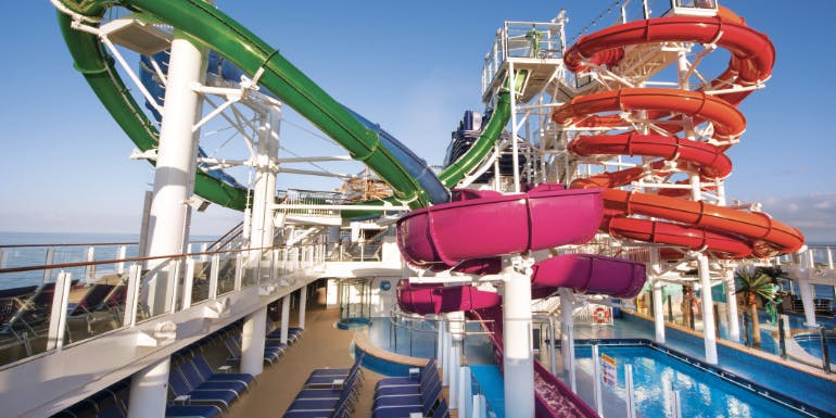 norwegian getaway cruise water park slide