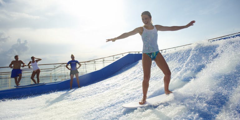 royal caribbean surfing flowrider cruise ship