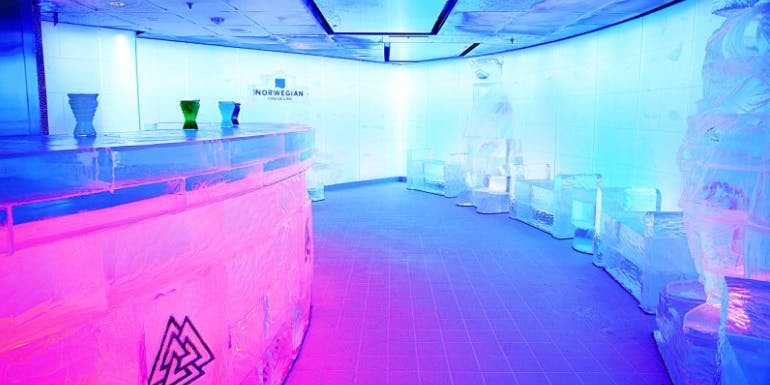 norwegian epic skyy vodka ice bar cruise ship