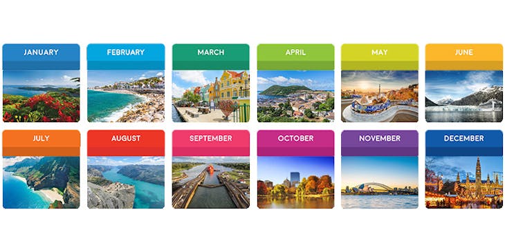 best cruise month year alaska caribbean europe