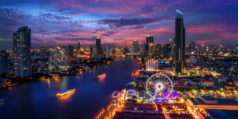 bangkok thailand asia luxury cruise skyline