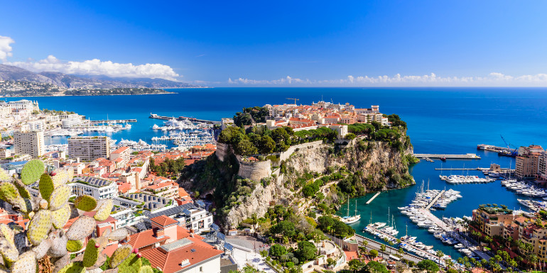 monte carlo monaco skyline harbor luxury