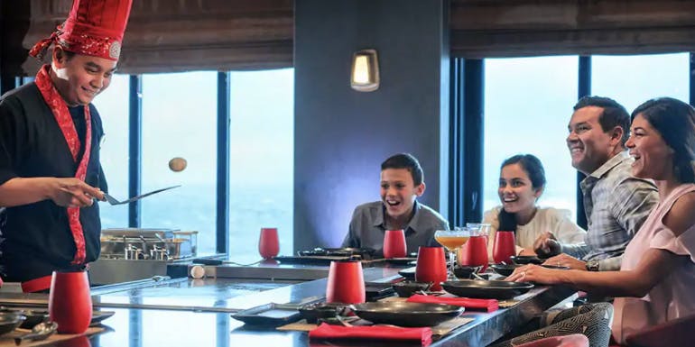 norwegian cruise teppanyaki hibachi dining food