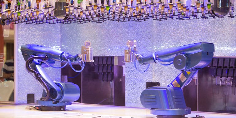robot bartenders royal caribbean