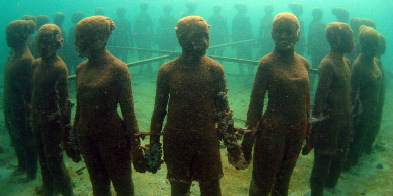 underwater sculpture children st george grenada