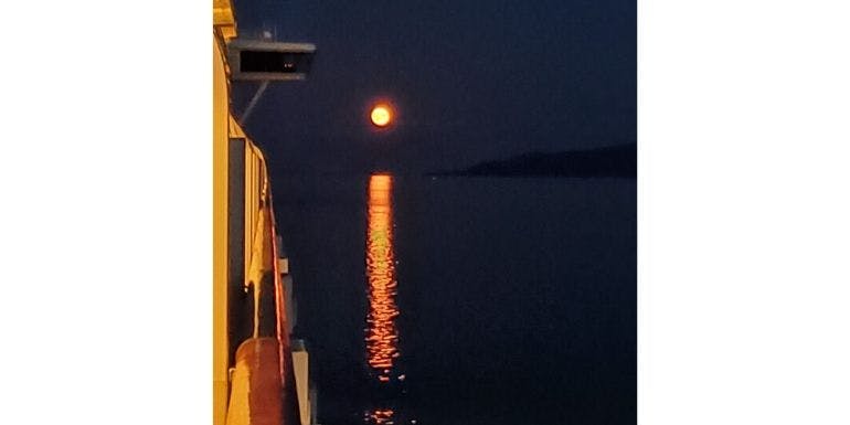 moon moonlight reflection whittier alaska