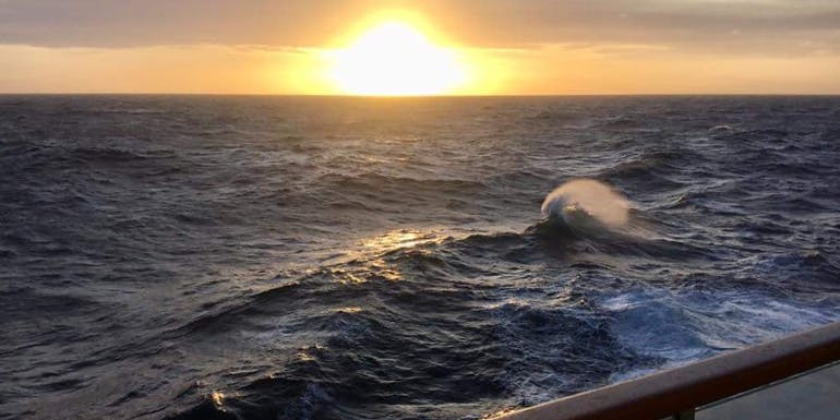 radiance of the seas sunset ocean