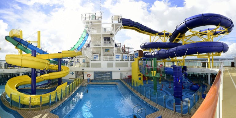 norwegian escape water park waterslides cruise