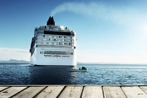 cruise ship leaving 