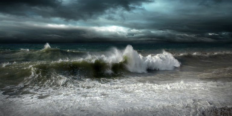 stormy beach caribbean hurricane season