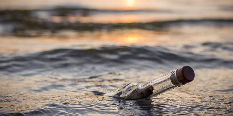 message bottle cruise ship