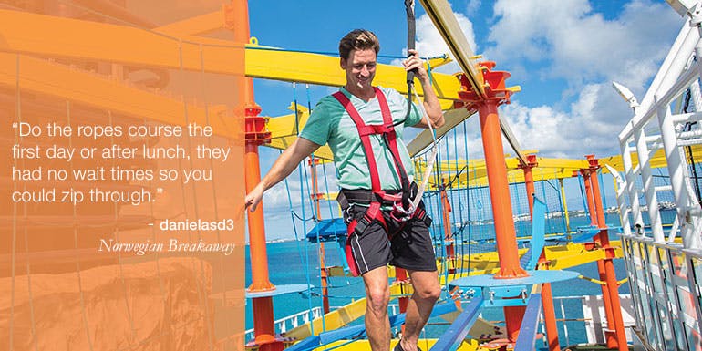 ncl cruise tips hacks ropes course