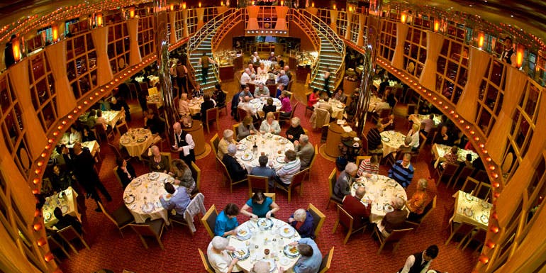 carnival dream main dining room cruise