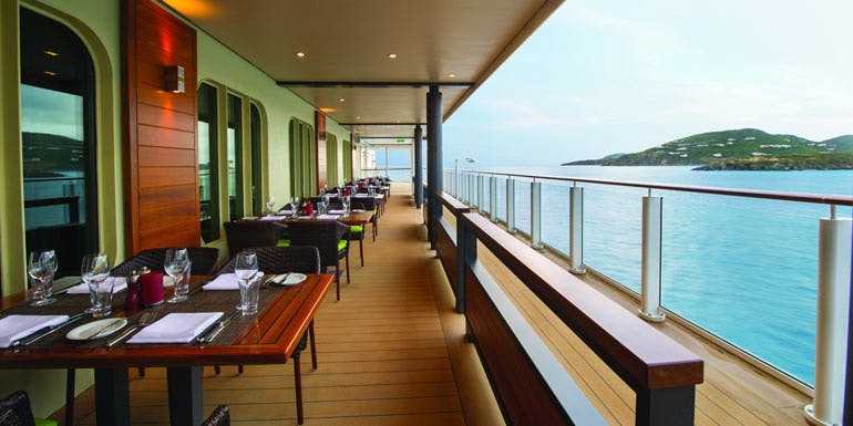 outdoor dining cagneys cruise restaurant