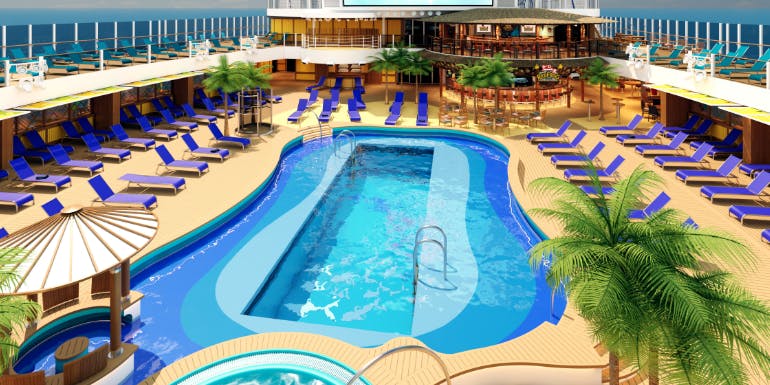 beach pool carnival cruise line mardi gras rendering