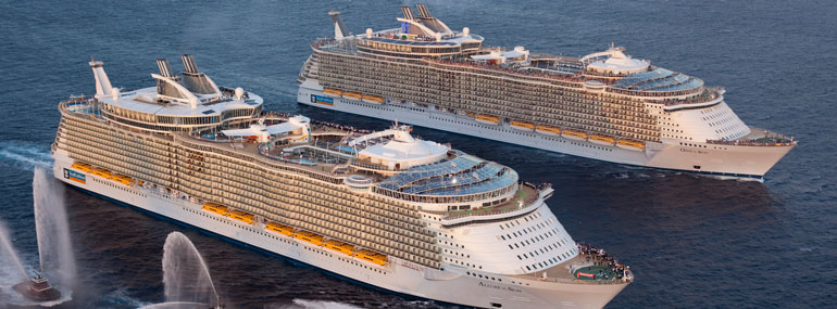 Oasis of the Seas and Allure of the Seas are home to the first  _________ at sea.