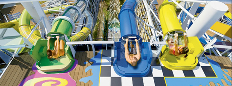 These three water slides make up the perfect storm water slides: