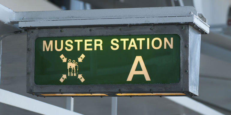 cruise ship muster station saftey tips