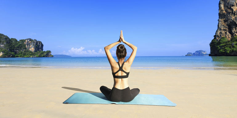 yoga beach save money cruise