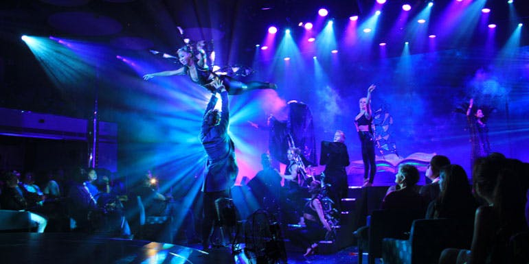 flick cruise ship musical stage show