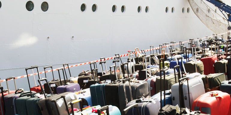 luggage cruise ship dock