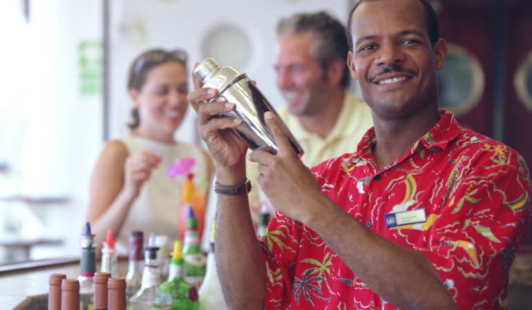 bartender bar drinks first time cruise