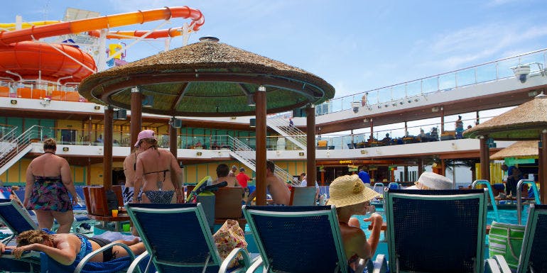 cruise ship lido deck pool chair