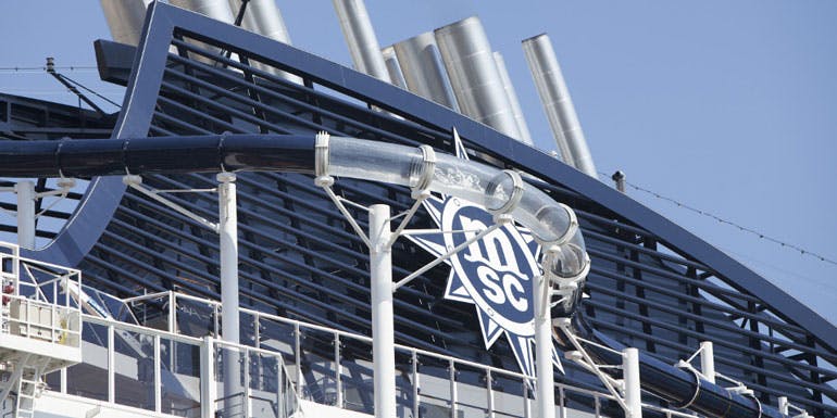 msc cruise ship water slide vertigo
