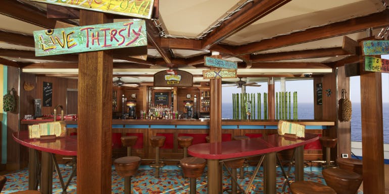 carnival redfrog rum bar lido deck venue