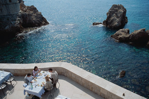 nautika restaurant overlooking sea dubrovnik croatia