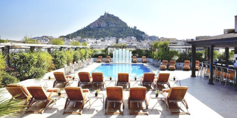 athens hotel grande pool acropolis greece