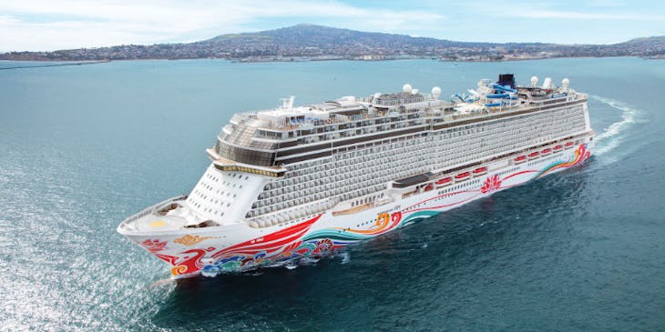 Norwegian Joy aerial los angeles alaska