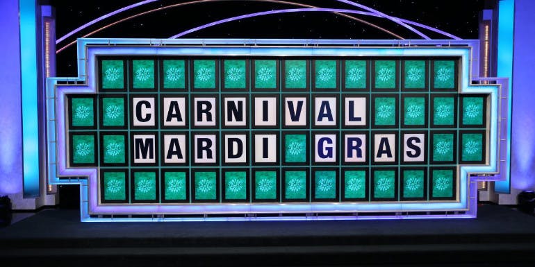carnival cruise mardi gras wheel of fortune