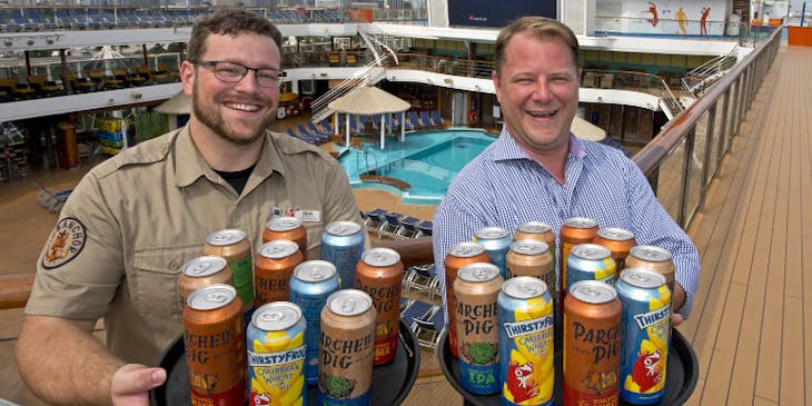 carnival cruise canned craft beer vista horizon
